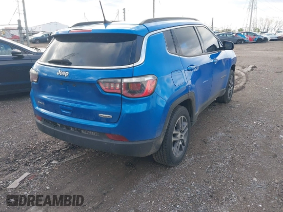 2017 Jeep Compass Latitude z VIN 3C4NJDBB3HT651274, wystawiony jako IAAI lot #42081489 z przebiegiem 127 276 mil mil oraz . Historia ofert i sprzedaży dostępna na DreamBid. Obrazek 4.
