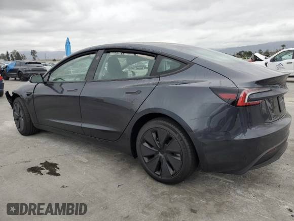 2025 Tesla Model 3 Long Range with VIN 5YJ3E1EA9SF966602, listed as a Copart auction lot 53571325 with 1,382 mi miles and Salvage title. Bid and sale history available at DreamBid. Image 2.