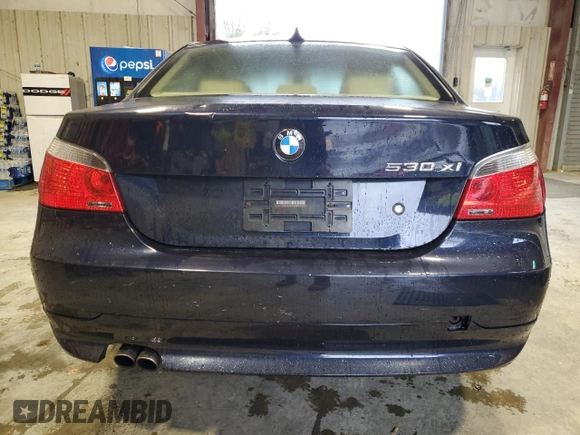 2006 BMW 5 Series 530xi with VIN WBANF73596CU21336, listed as a Copart auction lot 52828545 with 166,092 mi miles and Salvage Title. Bid and sale history available at DreamBid. Image 6.