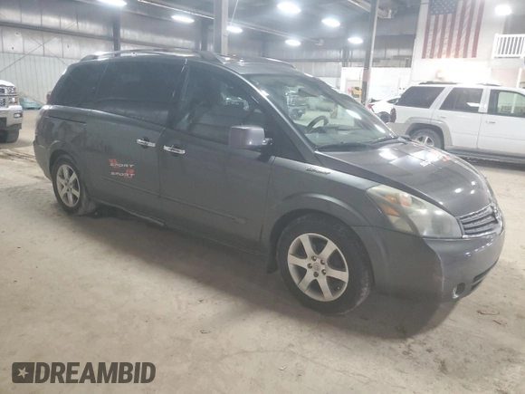 2007 Nissan Quest S with VIN 5N1BV28U07N132617, listed as a Copart auction lot 80720214 with 158,652 mi miles and Salvage Title. Bid and sale history available at carsss.com. Image 4.