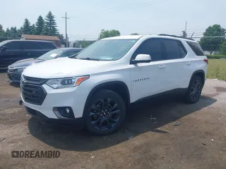 2021 Chevrolet Traverse RS with VIN 1GNERJKW8MJ122678, listed as a IAAI auction lot 42493317 with 56,521 mi miles and . Bid and sale history available at DreamBid. Image 17.