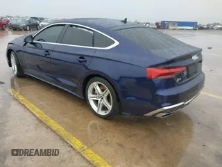 2022 Audi A5 Sportback S line Premium with VIN WAUDACF52NA023698, listed as a IAAI auction lot 41874459 with 45,967 mi miles. Bid and sale history available at carsss.com. Image 3.