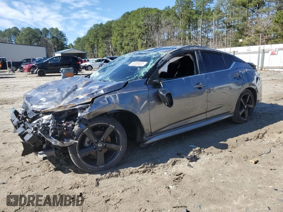 2022 Nissan Sentra SR with VIN 3N1AB8DV2NY229556, listed as a Copart auction lot 50306535 with 47,121 mi miles and Salvage Title. Bid and sale history available at carsss.com. Image 1.