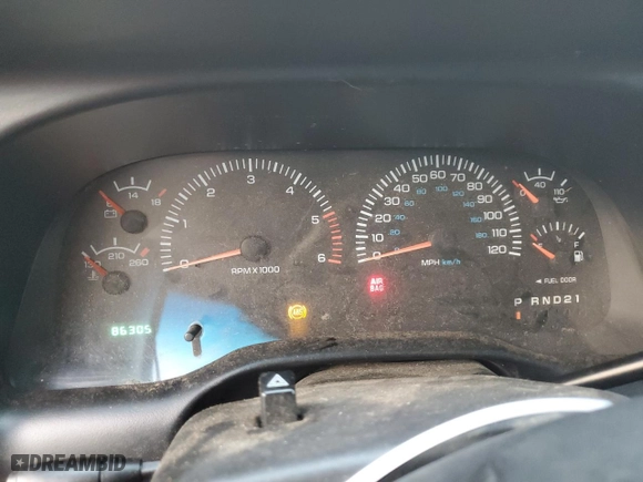 2000 Dodge Ram 1500 with VIN 3B7HF13Y6YM201905, listed as a Copart auction lot 79347524 with 86,305 mi miles and Clean Title. Bid and sale history available at carsss.com. Image 9.