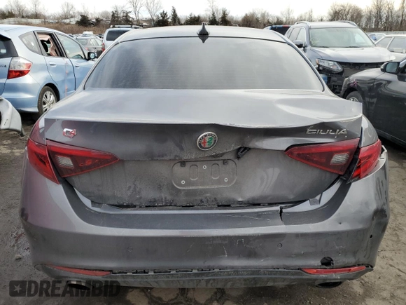 2017 Alfa Romeo Giulia Ti with VIN ZARFAEEN3H7529654, listed as a Copart auction lot 42507823 with 0 mi miles. Bid and sale history available at carsss.com. Image 6.