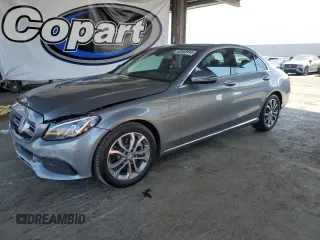 2016 Mercedes-Benz C 300 with VIN 55SWF4JB3GU112592, listed as a Copart auction lot 60568945 with 43,017 mi miles and Salvage title. Bid and sale history available at DreamBid. Image 1.