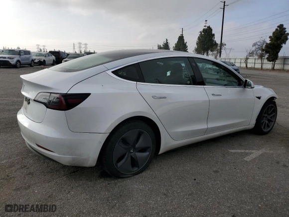 2020 Tesla Model 3 Standard Range Plus with VIN 5YJ3E1EA5LF706912, listed as a Copart auction lot 42570055 with 91,316 mi miles and Salvage Title. Bid and sale history available at carsss.com. Image 3.