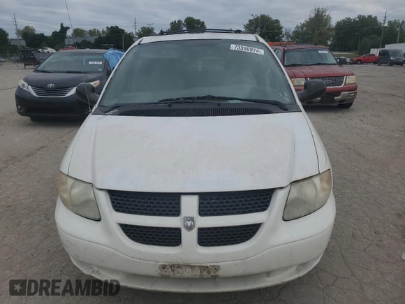 2003 Dodge Caravan Sport with VIN 2D4GP44RX3R380035, listed as a Copart auction lot 73390974 with 0 mi miles and Salvage Title. Bid and sale history available at carsss.com. Image 5.