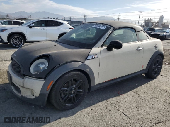 2013 MINI Coupe S z VIN WMWSX3C55DT772606, wystawiony jako Copart lot #43653845 z przebiegiem 39 474 mil mil oraz Czysty tytuł • Clean title. Historia ofert i sprzedaży dostępna na DreamBid. Obrazek 1.