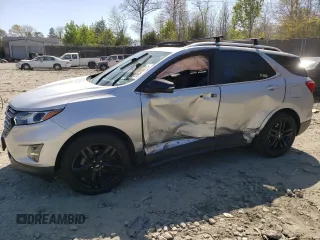 2021 Chevrolet Equinox LT z VIN 3GNAXUEV9ML324401, wystawiony jako Copart lot #53579215 z przebiegiem 33 648 mil mil oraz Szkoda całkowita • Salvage title. Historia ofert i sprzedaży dostępna na DreamBid. Obrazek 1.