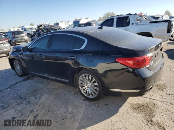 2015 Kia K900 Premium with VIN KNALU4D45F6025047, listed as a Copart auction lot 76761644 with 114,896 mi miles and Salvage title. Bid and sale history available at DreamBid. Image 2.