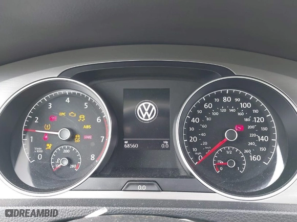 2016 Volkswagen Golf SportWagen TSI S with VIN 3VWC17AU3GM521884, listed as a IAAI auction lot 41706068 with 68,560 mi miles. Bid and sale history available at carsss.com. Image 7.