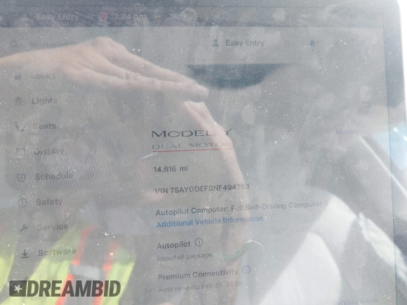 2022 Tesla Model Y Performance z VIN 7SAYGDEF8NF494753, wystawiony jako IAAI lot #41692464 z przebiegiem 14 616 mil mil oraz . Historia ofert i sprzedaży dostępna na DreamBid. Obrazek 7.