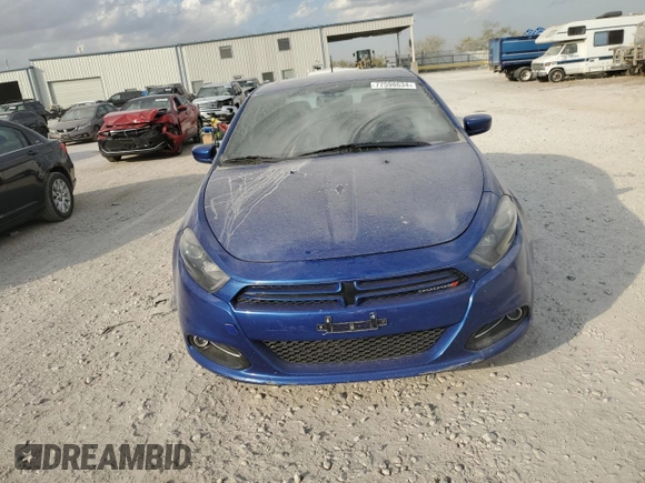 2013 Dodge Dart SXT with VIN 1C3CDFBA0DD175944, listed as a Copart auction lot 77598634 with 98,373 mi miles and Salvage Title. Bid and sale history available at carsss.com. Image 5.
