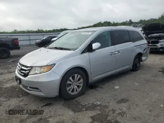 2014 Honda Odyssey EX-L with VIN 5FNRL5H62EB003236, listed as a Copart auction lot 63342255 with 147,398 mi miles and Salvage title. Bid and sale history available at DreamBid. Image 1.