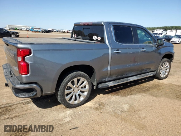 2019 Chevrolet Silverado 1500 High Country with VIN 1GCUYHED2KZ233560, listed as a Copart auction lot 49994275 with 0 mi miles and Salvage Title. Bid and sale history available at carsss.com. Image 3.