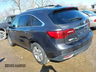 2014 Acura MDX with VIN 5FRYD4H20EB010314, listed as a IAAI auction lot 41454491 with 129,368 mi miles. Bid and sale history available at carsss.com. Image 3.