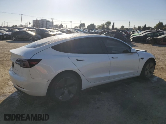 2022 Tesla Model 3 Long Range with VIN 5YJ3E1EB1NF174764, listed as a Copart auction lot 46035765 with 54,434 mi miles and Salvage Title. Bid and sale history available at carsss.com. Image 3.