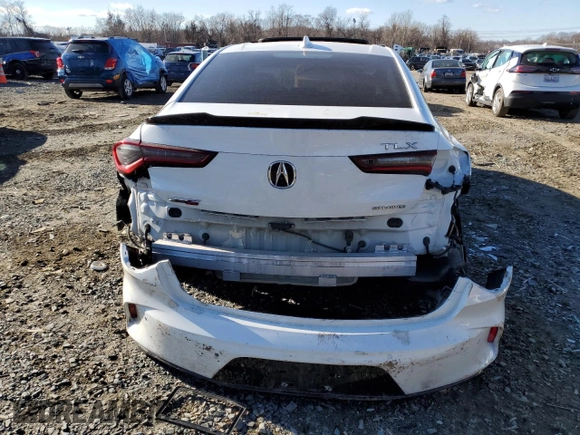 2023 Acura TLX Type S with VIN 19UUB7F98PA002790, listed as a Copart auction lot 43881115 with 53,905 mi miles and Salvage Title. Bid and sale history available at DreamBid. Image 6.