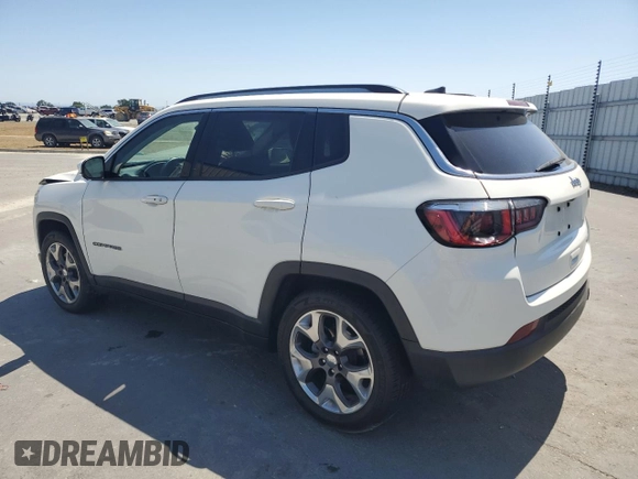 2020 Jeep Compass Limited with VIN 3C4NJCCBXLT154594, listed as a Copart auction lot 57890455 with 107,541 mi miles and Salvage title. Bid and sale history available at DreamBid. Image 2.
