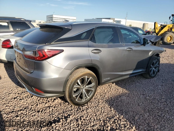 2021 Lexus RX 450h with VIN 2T2HGMDA5MC067791, listed as a Copart auction lot 52350105 with 39,617 mi miles and Salvage Title. Bid and sale history available at DreamBid. Image 3.