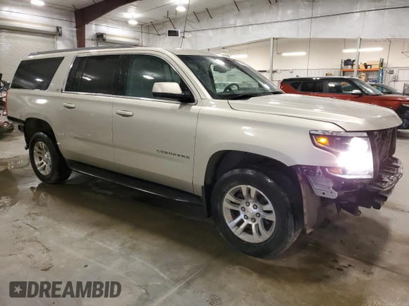 2017 Chevrolet Suburban LT with VIN 1GNSKHKC3HR381480, listed as a Copart auction lot 53789925 with 142,392 mi miles and Salvage Title. Bid and sale history available at DreamBid. Image 4.