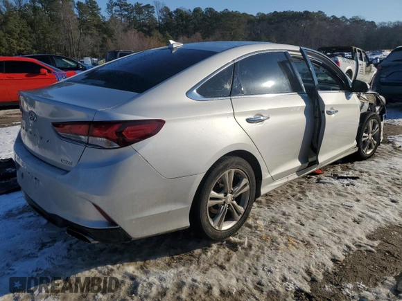 2018 Hyundai Sonata SEL with VIN 5NPE34AF6JH671975, listed as a Copart auction lot 88004705 with 128,123 mi miles and Salvage Title. Bid and sale history available at DreamBid. Image 3.