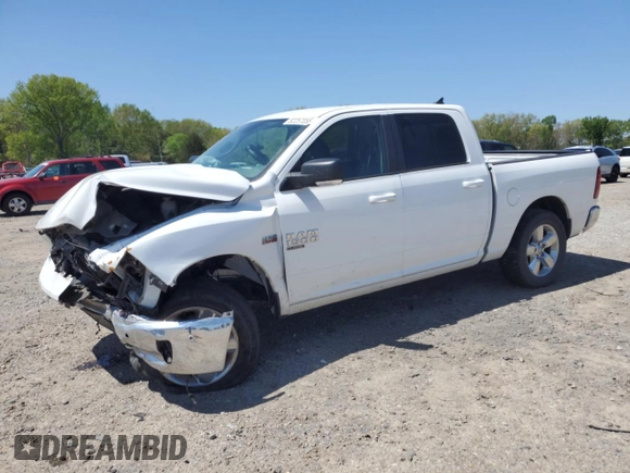2019 Ram 1500 Big Horn with VIN 1C6RR7LT2KS570012, listed as a Copart auction lot 52257055 with 62,526 mi miles and Salvage title. Bid and sale history available at DreamBid. Image 1.