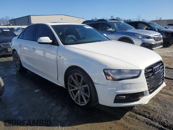 2016 Audi A4 Premium with VIN WAUBFAFL0GN015980, listed as a Copart auction lot 87411934 with 71,529 mi miles and Salvage Title. Bid and sale history available at carsss.com. Image 4.