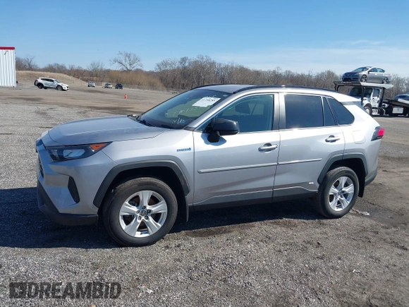 2021 Toyota RAV4 Hybrid LE with VIN 4T3LWRFV2MU025129, listed as a IAAI auction lot 41758285 with 71,990 mi miles. Bid and sale history available at carsss.com. Image 13.