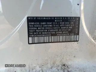 2015 Volkswagen Golf SEL z VIN 3VW2A7AU6FM045639, wystawiony jako Copart lot #41528135 z przebiegiem 150 875 mil mil oraz Szkoda całkowita • Salvage title. Historia ofert i sprzedaży dostępna na DreamBid. Obrazek 13.