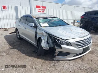 2016 Hyundai Sonata 2.4L SE with VIN 5NPE24AF9GH373139, listed as a IAAI auction lot 41757308 with 103,699 mi miles. Bid and sale history available at carsss.com. Image 1.