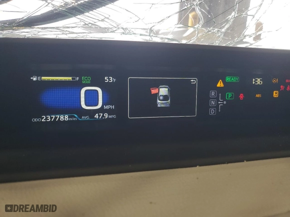 2017 Toyota Prius Two with VIN JTDKBRFU7H3040071, listed as a Copart auction lot 52736835 with 237,788 mi miles and Salvage Title. Bid and sale history available at carsss.com. Image 9.