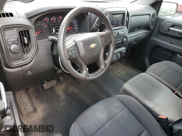2021 Chevrolet Silverado 1500 Custom with VIN 1GCRWBEK1MZ228490, listed as a Copart auction lot 43900585 with 127,270 mi miles and Salvage Title. Bid and sale history available at DreamBid. Image 8.