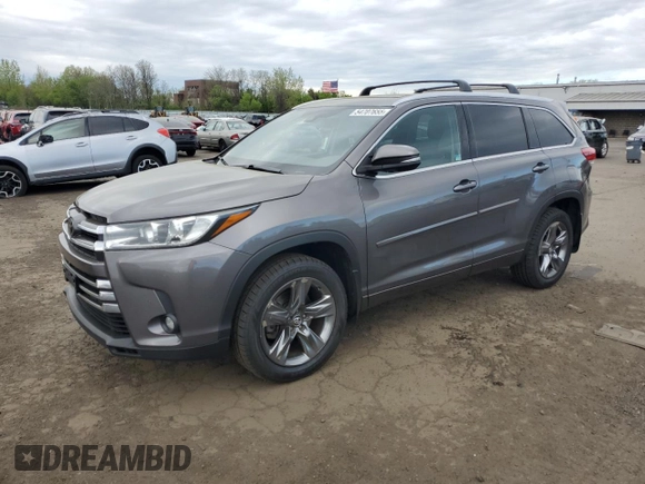 2019 Toyota Highlander Limited with VIN 5TDDZRFH0KS992455, listed as a Copart auction lot 54707655 with 408,319 mi miles and Salvage title. Bid and sale history available at DreamBid. Image 1.