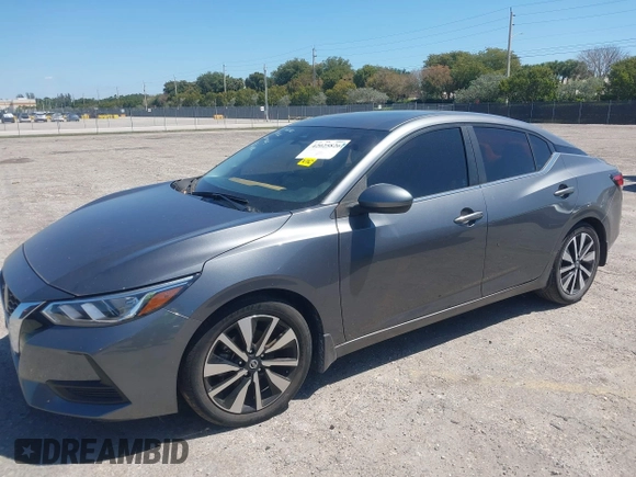 2022 Nissan Sentra SV with VIN 3N1AB8CV8NY254964, listed as a IAAI auction lot 42025826 with 24,993 mi miles. Bid and sale history available at carsss.com. Image 2.