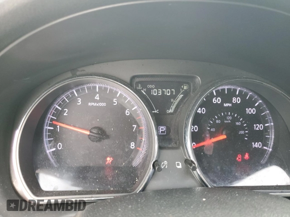2016 Nissan Versa SV with VIN 3N1CN7AP7GL850033, listed as a Copart auction lot 52629465 with 103,707 mi miles and Salvage Title. Bid and sale history available at DreamBid. Image 9.