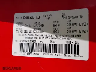 2008 Dodge Ram 1500 SLT with VIN 1D7HA18N08J154287, listed as a IAAI auction lot 41278429 with 223,650 mi miles. Bid and sale history available at carsss.com. Image 9.