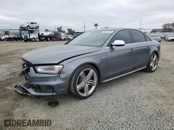2016 Audi S4 Premium Plus z VIN WAUDGAFLXGA002067, wystawiony jako Copart lot #44027515 z przebiegiem 63 951 mil mil oraz Szkody całkowita. Historia ofert i sprzedaży dostępna na DreamBid. Obrazek 1.