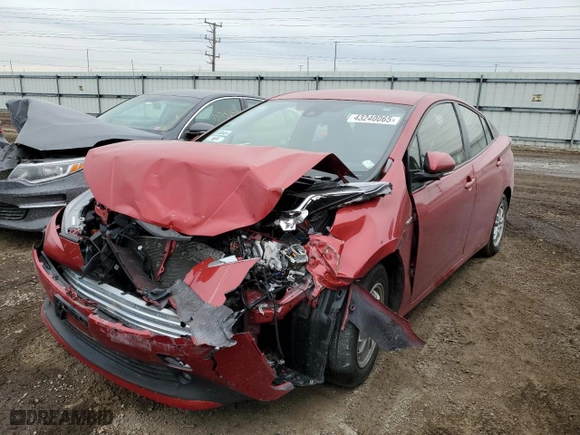 2019 Toyota Prius LE with VIN JTDL9RFU5K3007027, listed as a Copart auction lot 43240065 with 0 mi miles and Salvage Title. Bid and sale history available at carsss.com. Image 1.