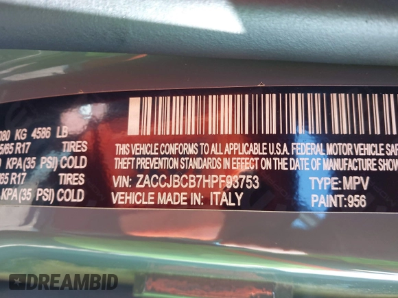 2017 Jeep Renegade Deserthawk с VIN ZACCJBCB7HPF93753, выставлен на аукционе IAAI как лот 41662251 с пробегом 65 626 миль миль и . История ставок и продаж доступна на DreamBid. Изображение 9.