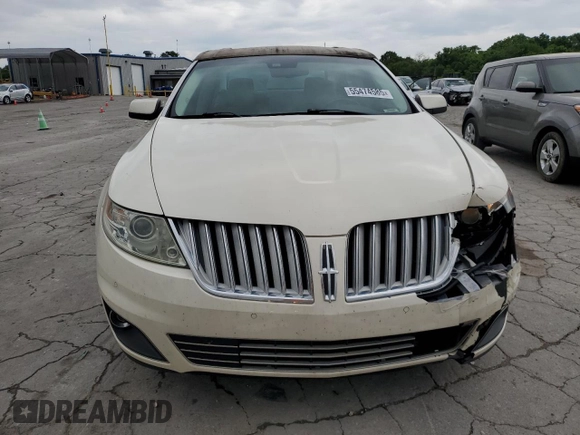 2009 Lincoln MKS with VIN 1LNHM93R89G603297, listed as a Copart auction lot 55474585 with 111,760 mi miles and Salvage title. Bid and sale history available at DreamBid. Image 5.