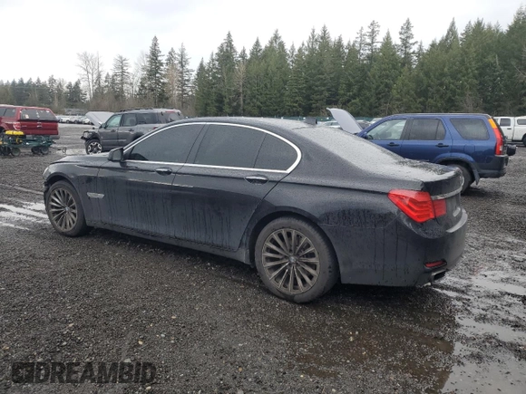 2012 BMW 7 Series 740i with VIN WBAKA4C52CDS99425, listed as a Copart auction lot 46295505 with 133,695 mi miles and Salvage Title. Bid and sale history available at carsss.com. Image 2.