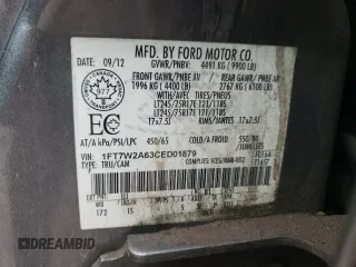 2012 Ford F-250 XL with VIN 1FT7W2A63CED01879, listed as a Copart auction lot 82196444 with 258,305 mi miles and Clean title. Bid and sale history available at DreamBid. Image 13.