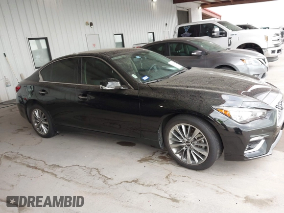 2023 Infiniti Q50 Luxe with VIN JN1EV7BPXPM512588, listed as a IAAI auction lot 41819661 with 30,817 mi miles and . Bid and sale history available at DreamBid. Image 13.
