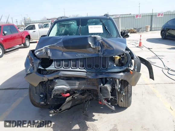 2016 Jeep Renegade Trailhawk with VIN ZACCJBCT9GPD44524, listed as a IAAI auction lot 41729209 with 96,619 mi miles and . Bid and sale history available at carsss.com. Image 13.