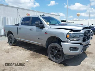 2024 Ram 2500 Laramie with VIN 3C6UR5FLXRG345851, listed as a IAAI auction lot 42222678 with 42,776 mi miles and . Bid and sale history available at DreamBid. Image 1.