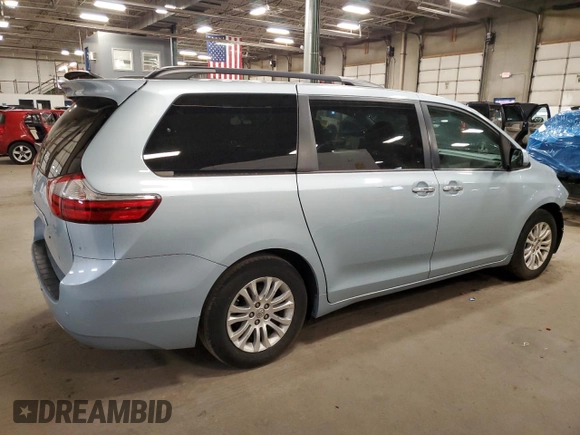 2015 Toyota Sienna XLE with VIN 5TDYK3DC1FS529806, listed as a Copart auction lot 52364225 with 180,172 mi miles and Non Repairable. Bid and sale history available at DreamBid. Image 3.