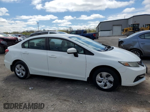 2015 Honda Civic Sedan LX with VIN 19XFB2F59FE000193, listed as a Copart auction lot 54250575 with 154,934 mi miles and Salvage Title. Bid and sale history available at carsss.com. Image 4.