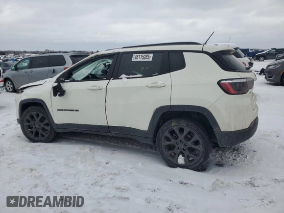 2021 Jeep Compass 80th Anniversary with VIN 3C4NJCEB8MT602314, listed as a Copart auction lot 46115285 with Not Provided miles and Non Repairable. Bid and sale history available at carsss.com. Image 2.